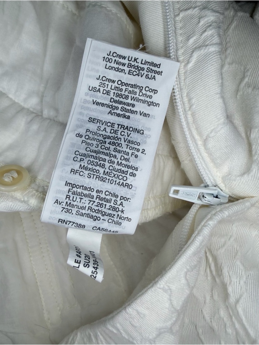 J Crew Embroidered Floral Long Sleeve Tie Waist Cream Utility Romper Women Sz 6 - Picture 9 of 12